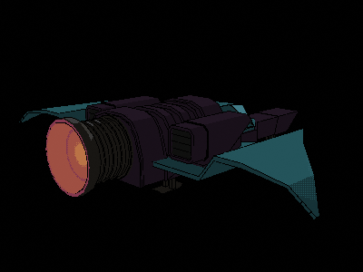 Image for Starship Fighter with Pixel Shader from behind